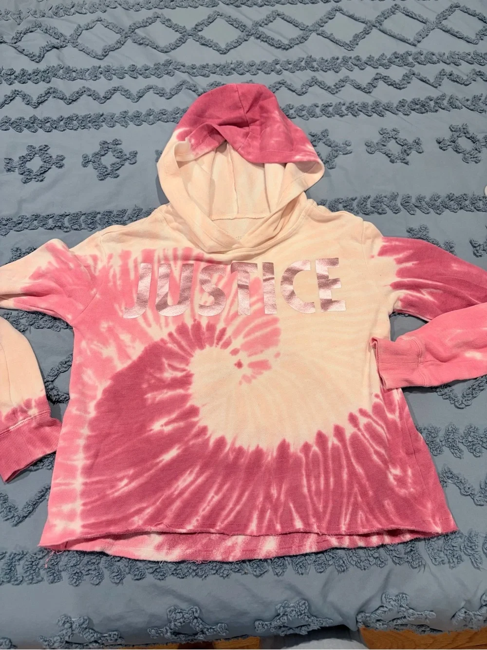 Girls Size 10 Long Sleeve Top & Hoodie Bundle Justice SO Tie Dye 4 Pc